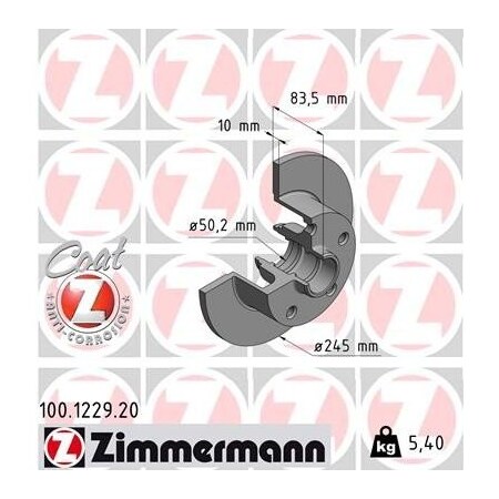 Zimmermann Brake Disc, 100122920 100122920